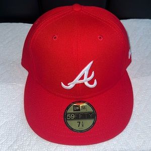 Atlanta Braves Red Fitted Hat